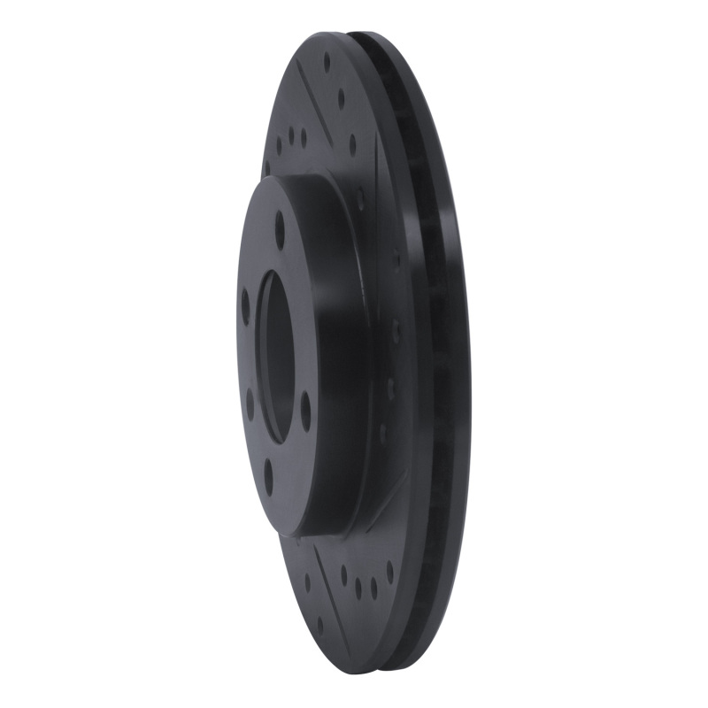 Audi 4000 Brake Rotor (1) - Front Right - R1 Concepts - Drilled & Slotted - Black - `80-`08